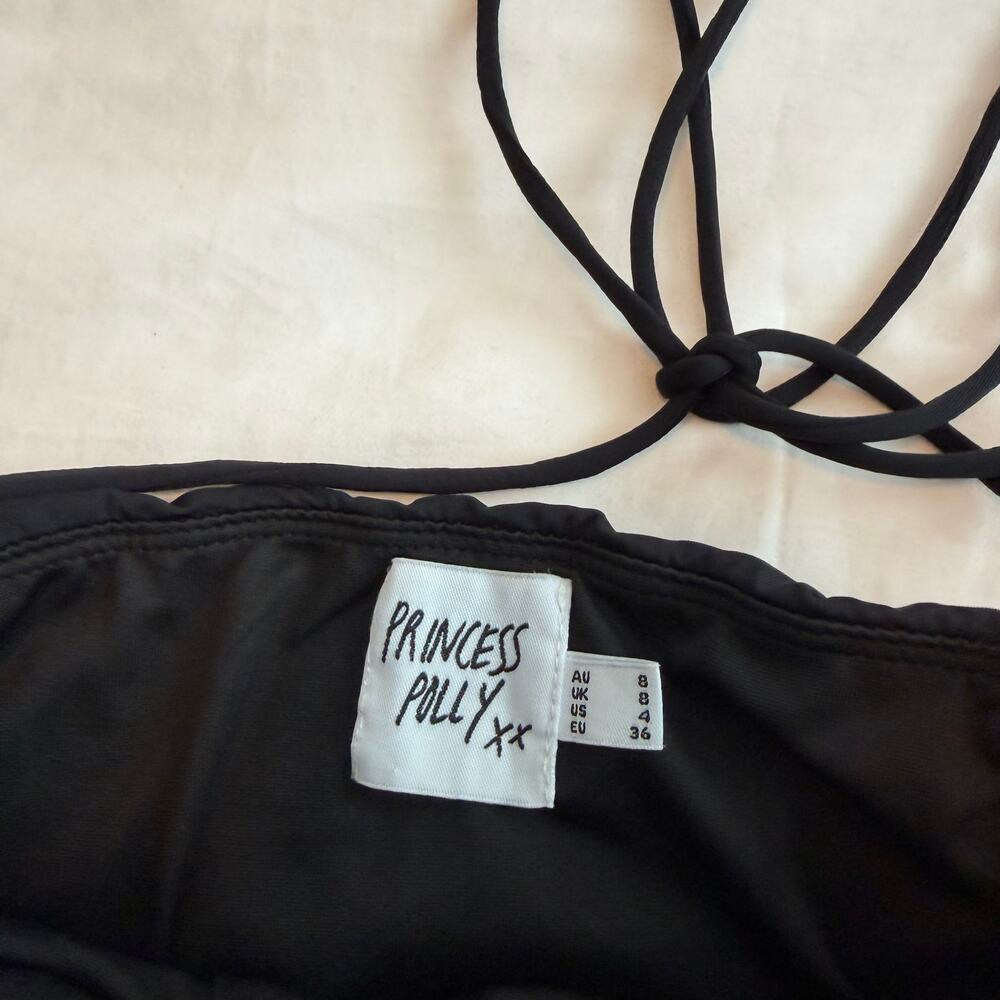 Princess Polly Wyona Mini Dress Black Size 4 Bodycon Strapless - Picture 4 of 6